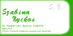 szabina nyikos business card